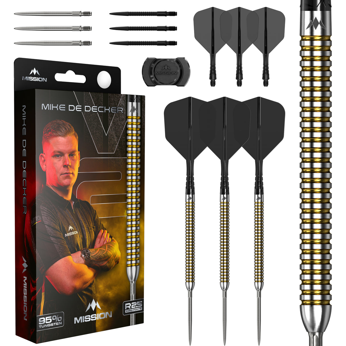 Mission Mike De Decker R2.5 Darts - Stahlspitze - 95% Tungsten - V2