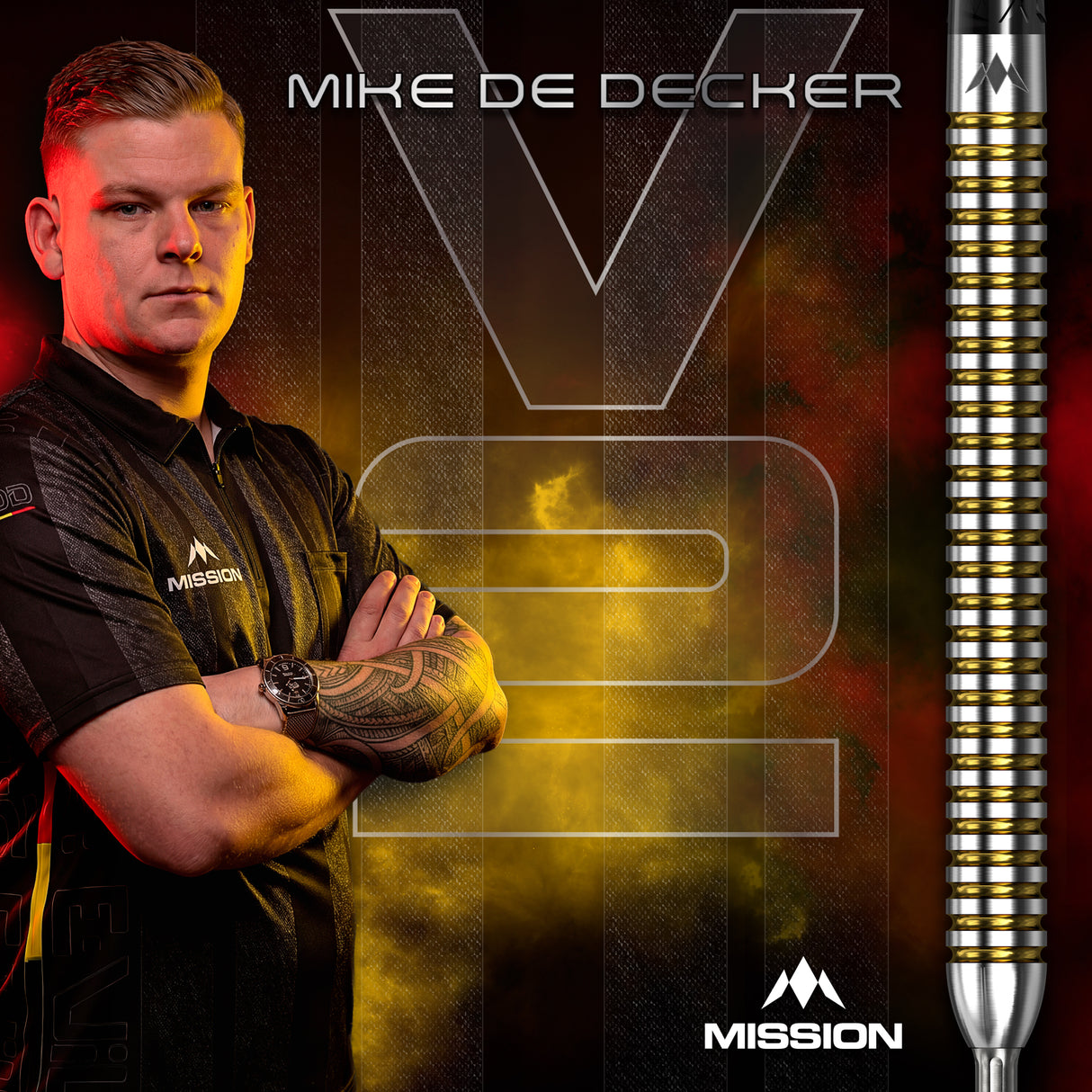Mission Mike De Decker R2.5 Darts - Stahlspitze - 95% Tungsten - V2
