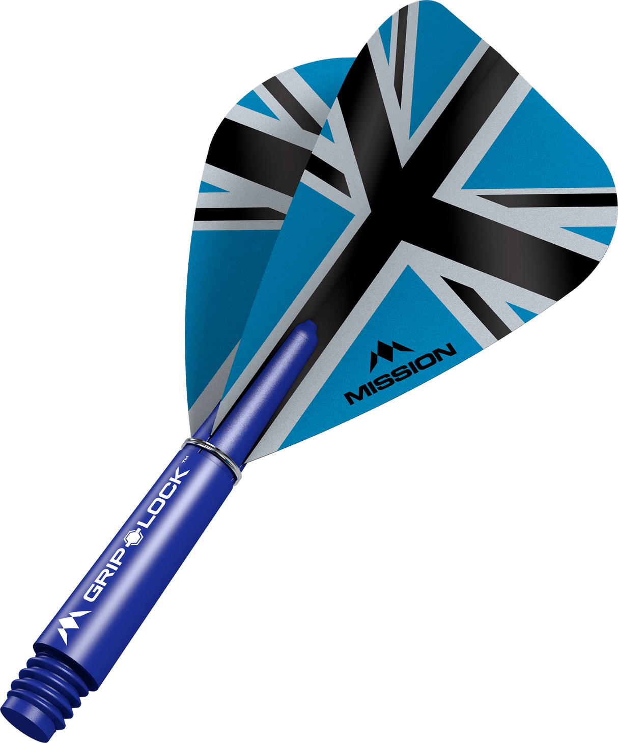 Mission Alliance X Black Kite Dart Flights Combo mit Griplock-Schäften