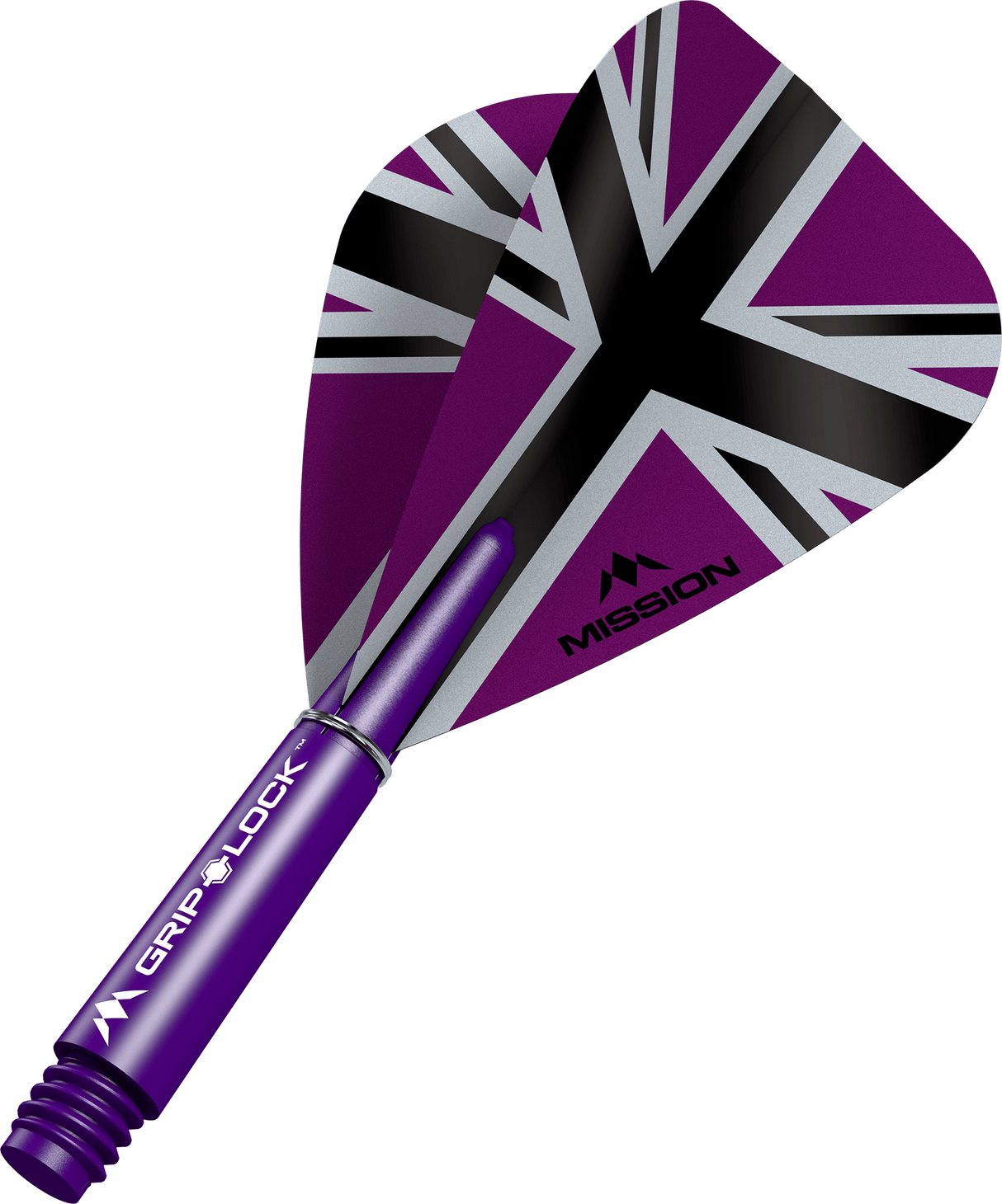 Mission Alliance X Black Kite Dart Flights Combo mit Griplock-Schäften