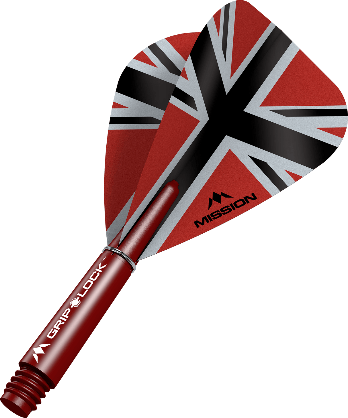 Mission Alliance X Black Kite Dart Flights Combo mit Griplock-Schäften