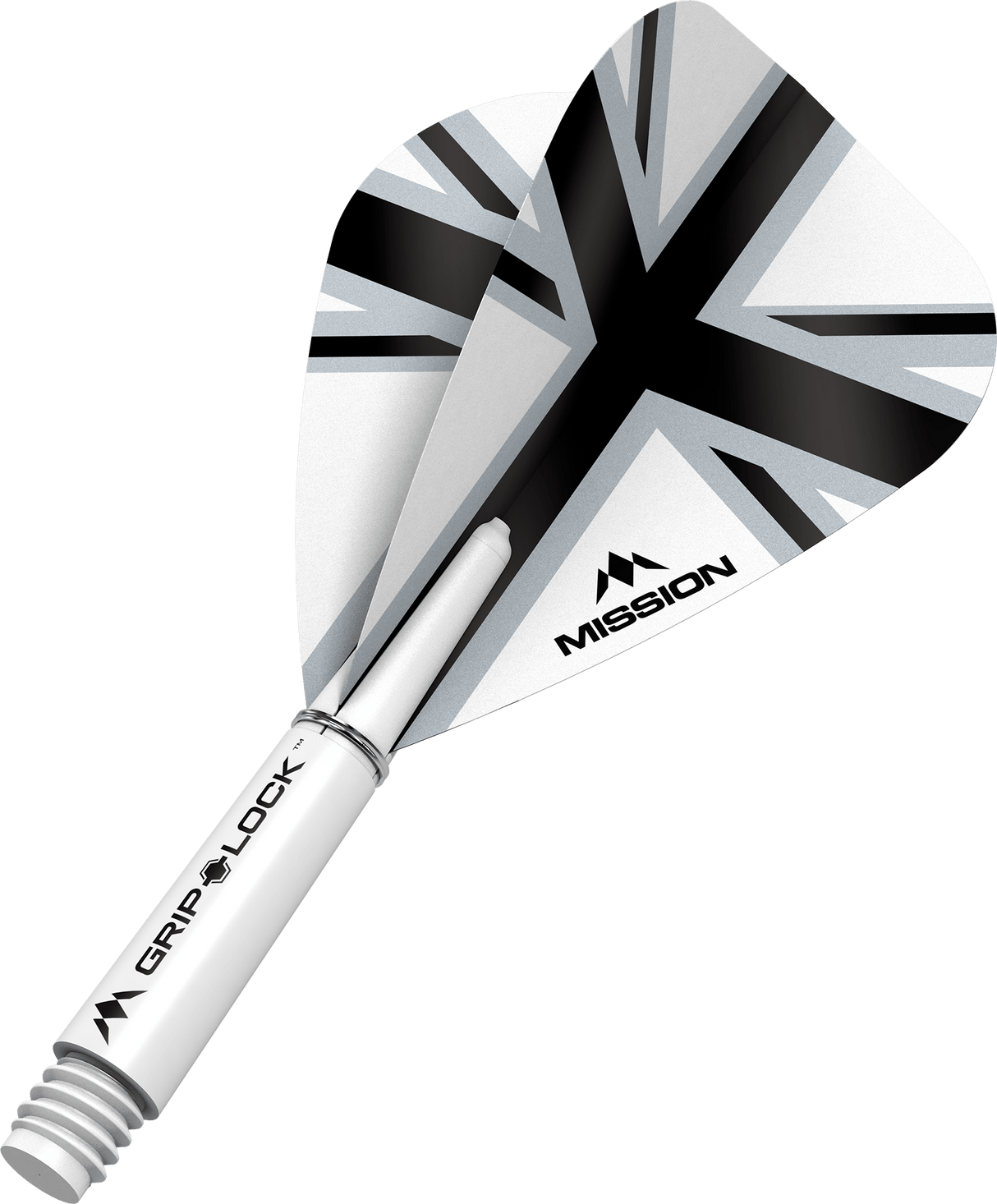 Mission Alliance X Black Kite Dart Flights Combo mit Griplock-Schäften