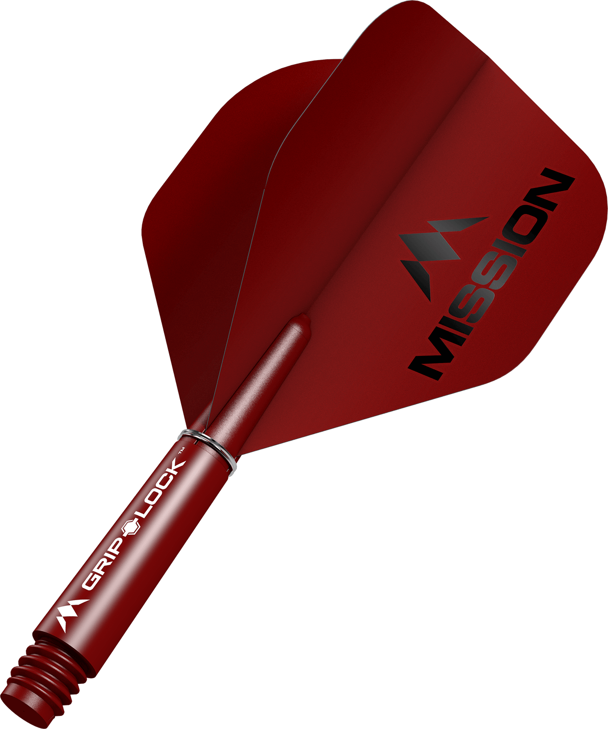 Mission Logo Matt Dart Flights Combo With Griplock Shafts Red / Short