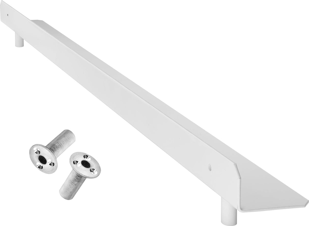 Mission Raised Steel Oche - with Floor Fittings - Retractable (Fast Remove) White