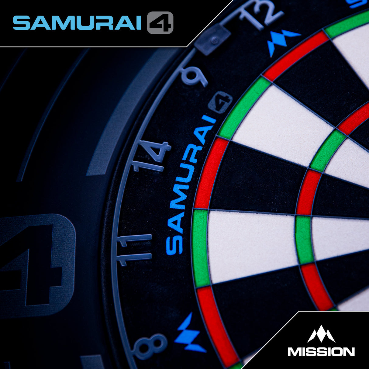 Mission Samurai 4 Dartboard – Professional – Knife Wire – Graphite Grey
