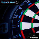 Mission Samurai 4 Dartboard – Professional – Knife Wire – Graphite Grey