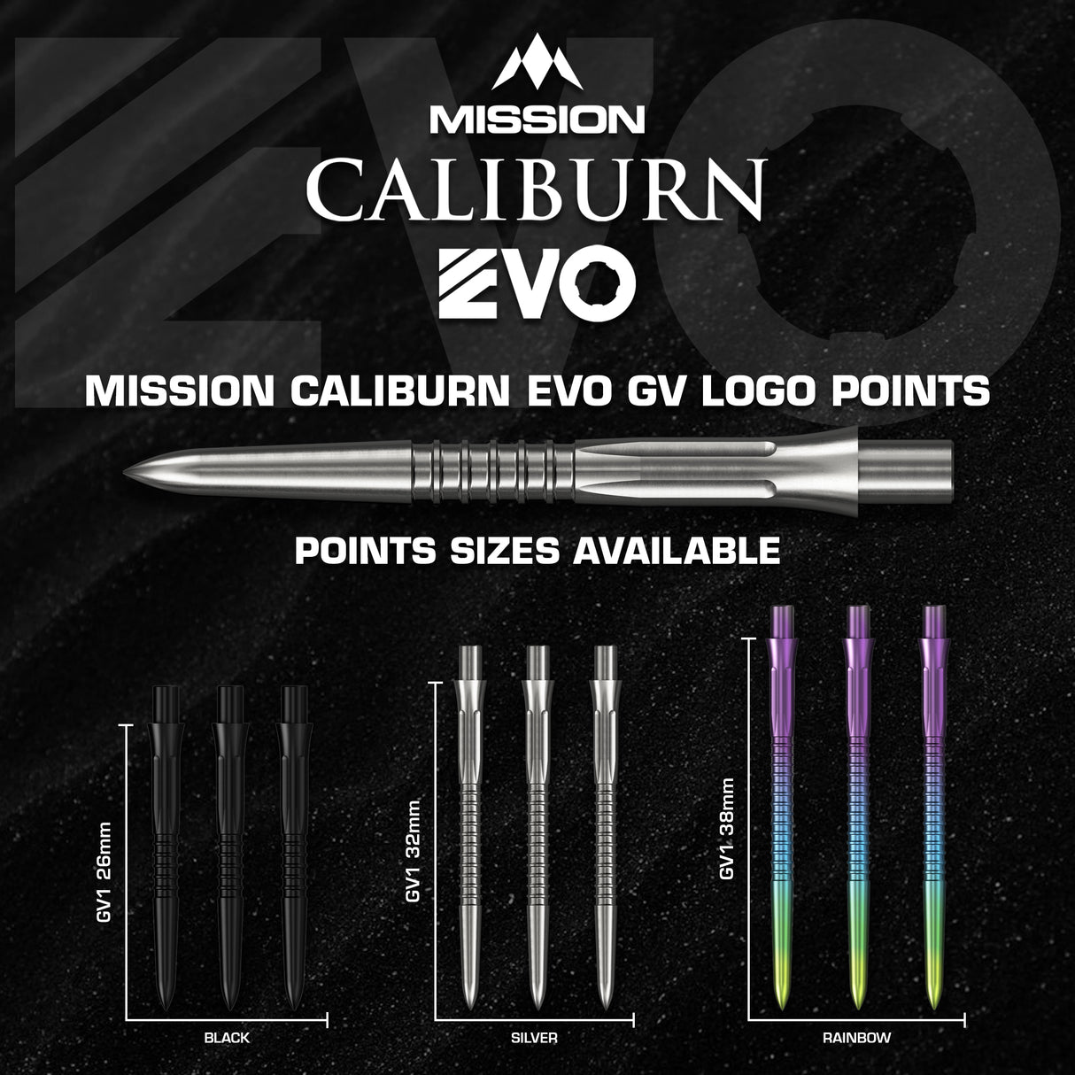 Mission Caliburn EVO Dartspitzen - GV1