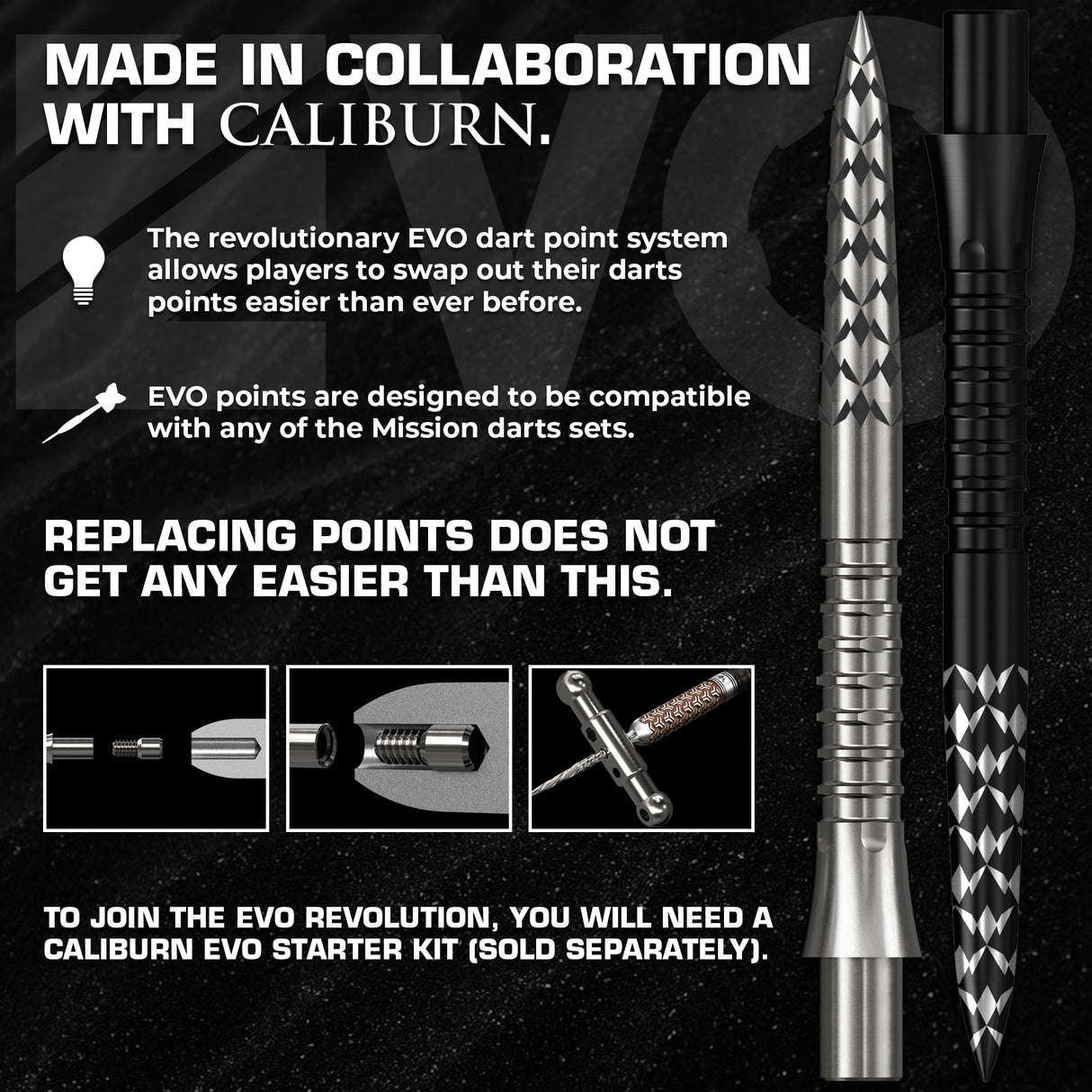 Mission Caliburn EVO Dartspitzen - GV-Logo