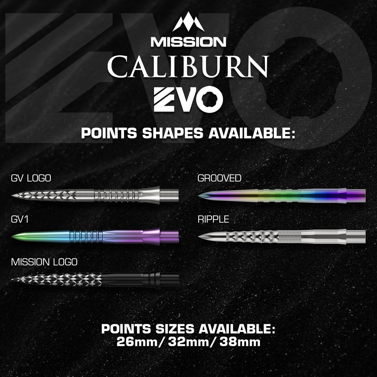 Mission Caliburn EVO Dartspitzen - Mission Logo