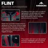 Mission Darts Flint Dart Shirt – Kragenlos – Leicht – Schwarz & Rot