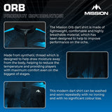 Mission Darts Orb Dart Shirt – Kragenlos – Leicht – Schwarz & Blau