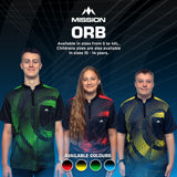 Mission Darts Orb Dart Shirt – Kragenlos – Leicht – Schwarz & Blau