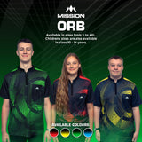 Mission Darts Orb Dart Shirt – Kragenlos – Leicht – Schwarz & Grün