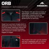 Mission Darts Orb Dart Shirt – Kragenlos – Leicht – Schwarz & Rot