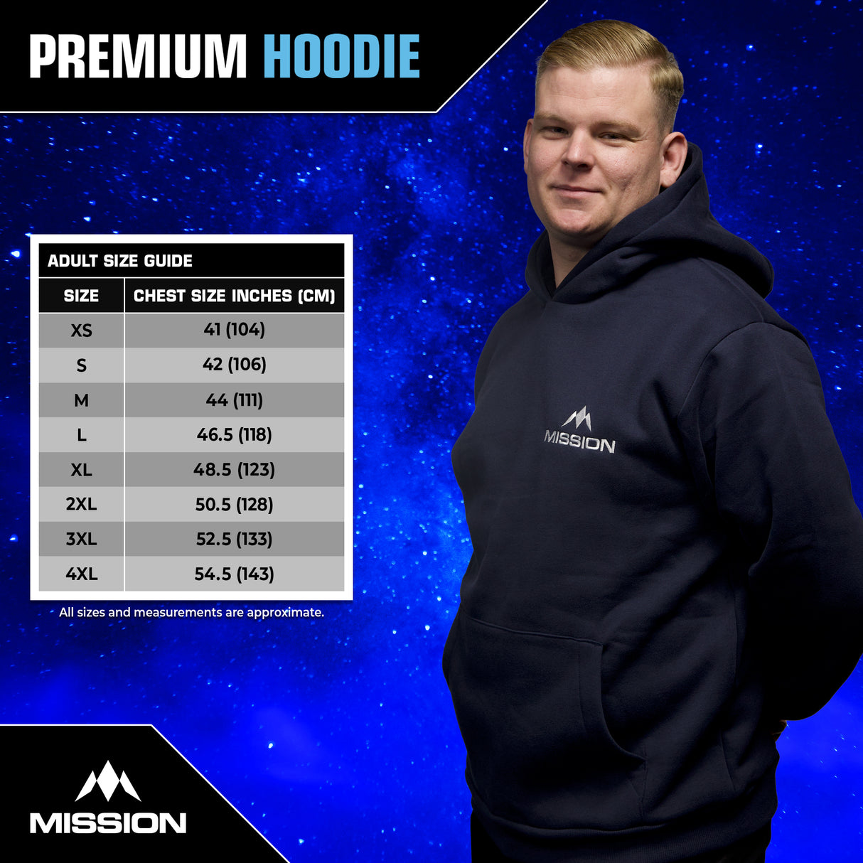 Mission Darts - Premium Hoodie - Schwarz
