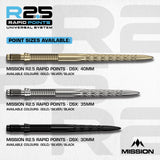 Mission R2.5 Rapid Dartspitzen - Stahlspitze - DSX