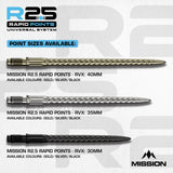 Mission R2.5 Rapid Dartspitzen - Stahlspitze - RVX