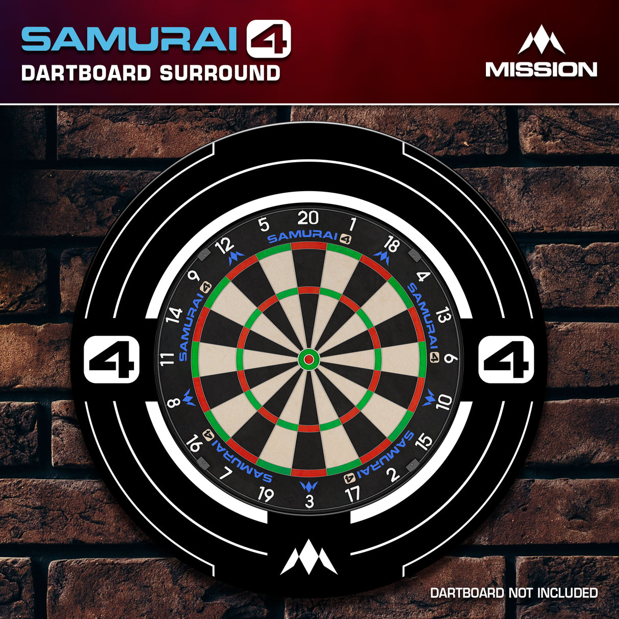 Mission Samurai 4 Dartboard Surround – Weiß