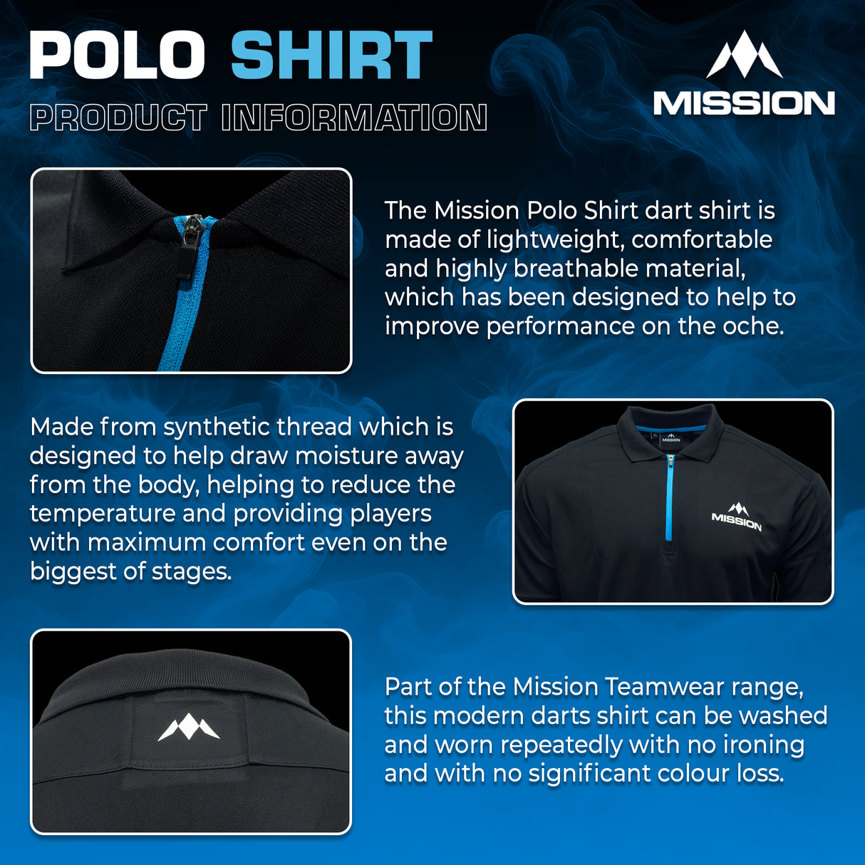 Mission Teamwear - Poloshirt - Schwarz - Jungen