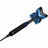 *Mission Josh Rock Darts - Soft Tip - Brass - Rocky - Black & Blue 18g