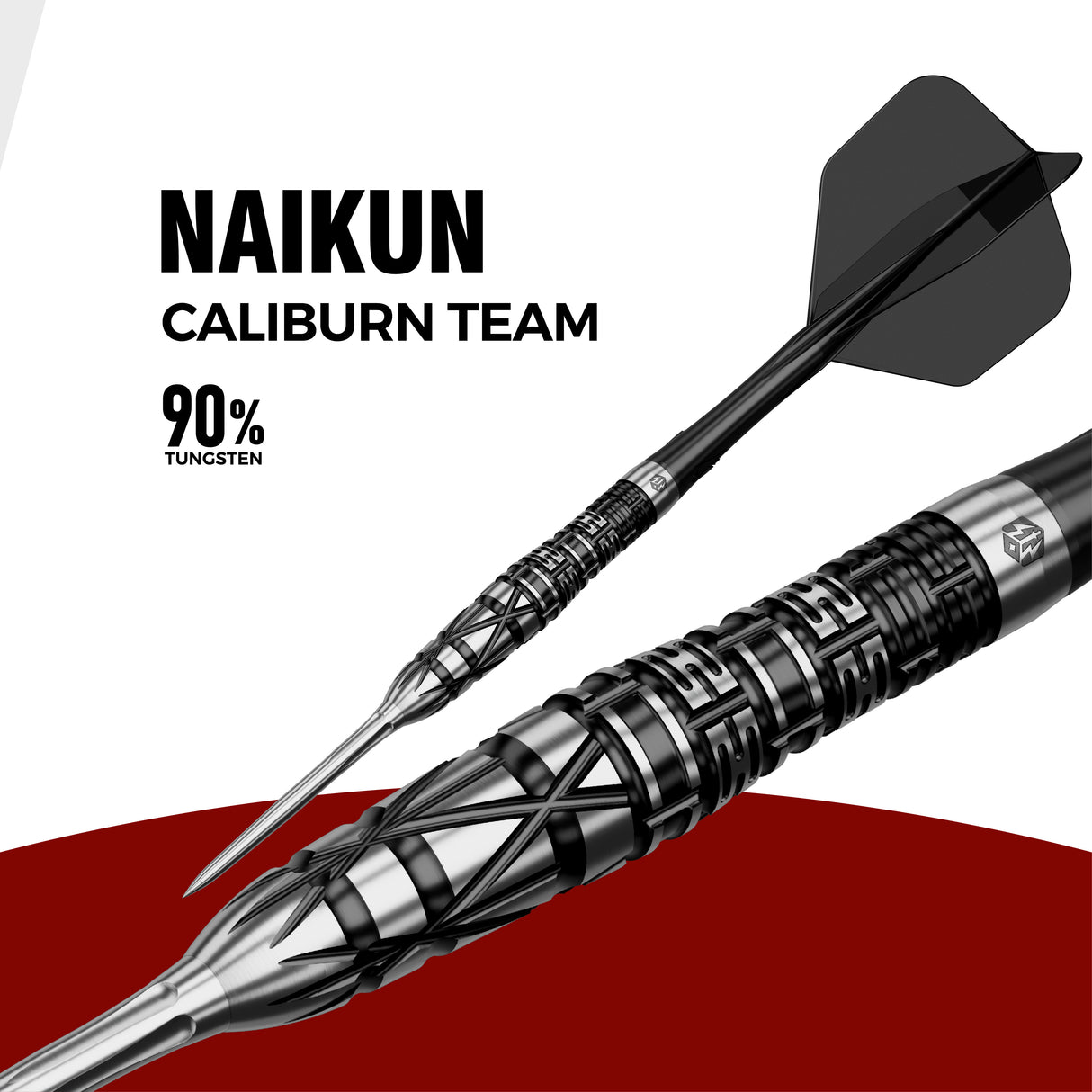 Caliburn Players Darts - Stahlspitze - 90% Tungsten - Obsidian: Naikun