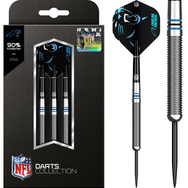 NFL - Steel Tip Tungsten Darts - Official Licensed - Carolina Panthers - 24g