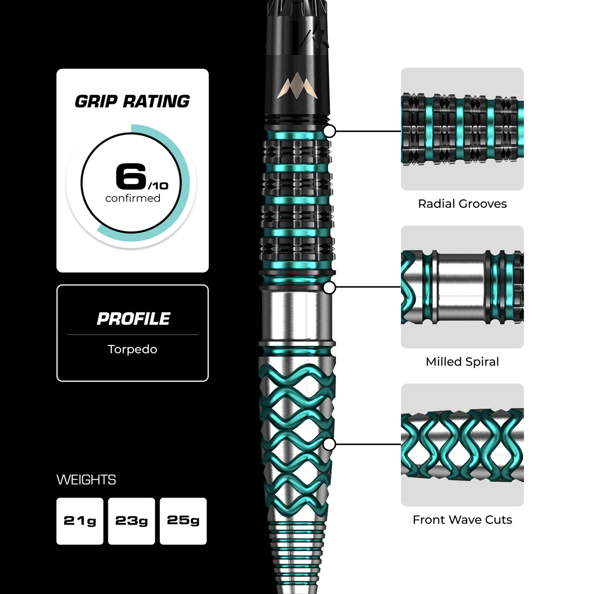 Mission Neptune R2.5 Darts - Stahlspitze - 90% Tungsten