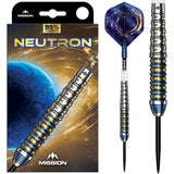 Mission Neutron Darts - Stahlspitze - 95% Tungsten - Blau & Gold PVD