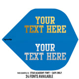 Personalisierte Flights - Hot Foil - 5 Sets - Poly Plain - Std - Blau