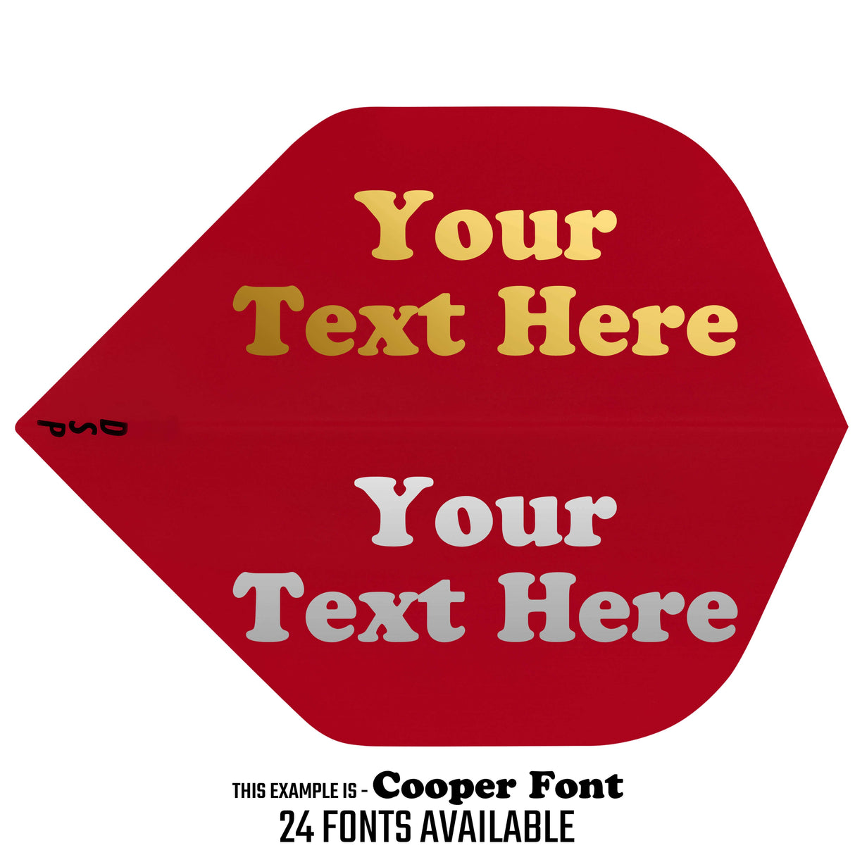 Personalisierte Flights - Hot Foil - 5 Sets - Poly Plain - Std - Rot
