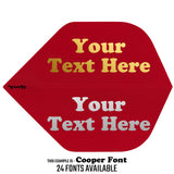 Personalisierte Flights - Hot Foil - 5 Sets - Poly Plain - Std - Rot