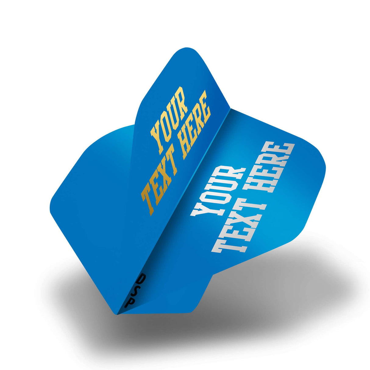 Personalisierte Flights - Hot Foil - 5 Sets - Poly Plain - Std - Blau
