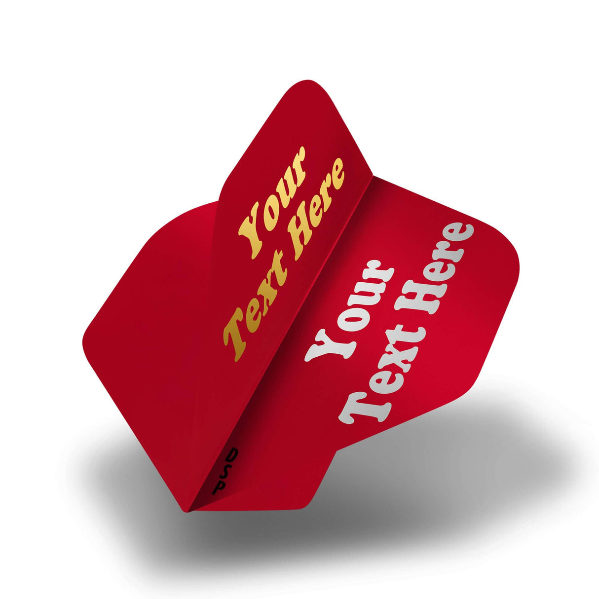 Personalisierte Flights - Hot Foil - 5 Sets - Poly Plain - Std - Rot