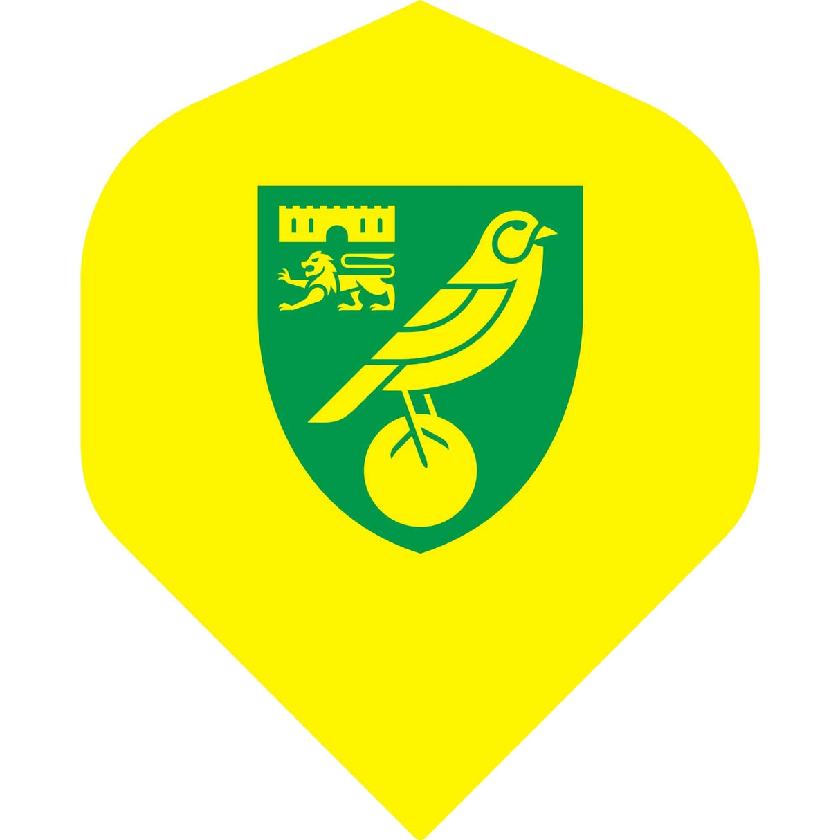 Norwich City FC - Official Licensed - The Canaries - Dart Flights - No2 - Std - F1 - Yellow