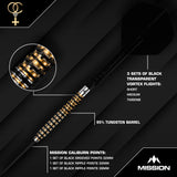 Mission Olly Croft OBE Darts - Stahlspitze - 95% Tungsten - Limited Edition - 24g