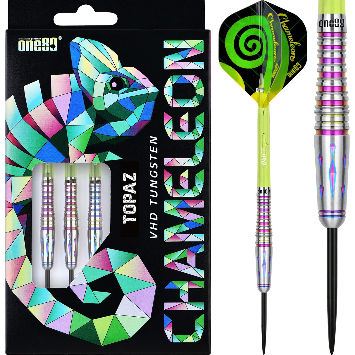 One80 Chameleon Darts - Stahlspitze - Topaz