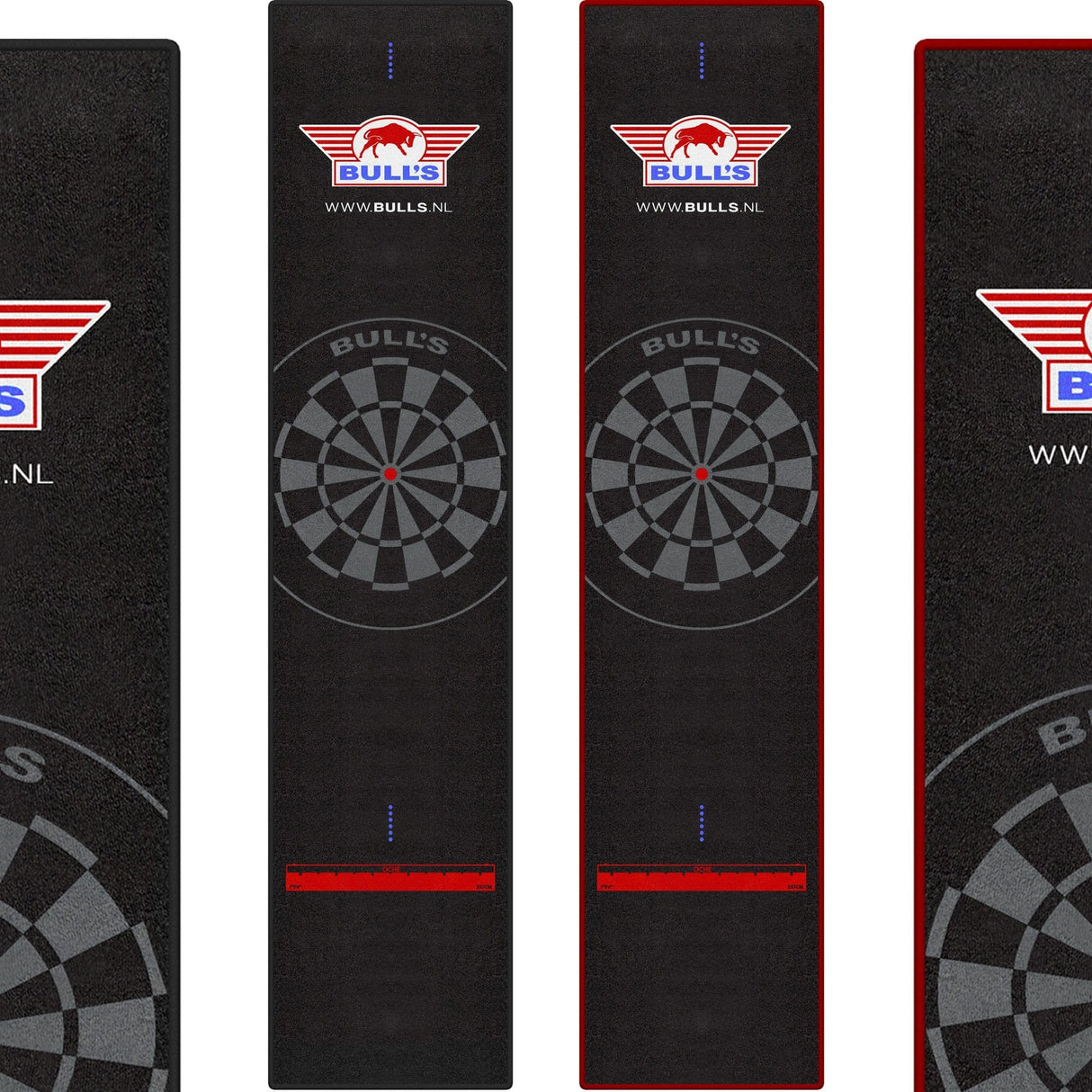 Darts Mat - Bulls Carpet Darts Mat - Black or Red Border - 300cm X 65cm