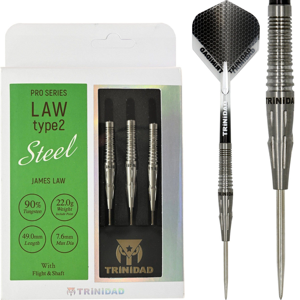 Trinidad Pro - Steel Tip Darts - James Law - 22g 22g