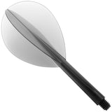 Condor Dart Flights - Zero Stress - Teardrop - Clear Black Medium
