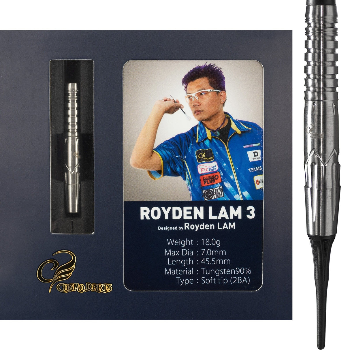 *Cosmo Pro Series Darts - Soft Tip - Royden Lam 3 20g