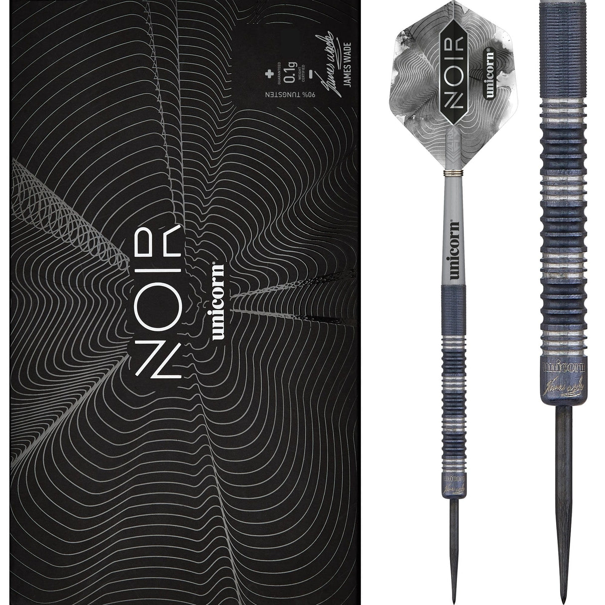 *Unicorn James Wade Darts - Steel Tip - The Machine - Deluxe Edition - Noir 20g