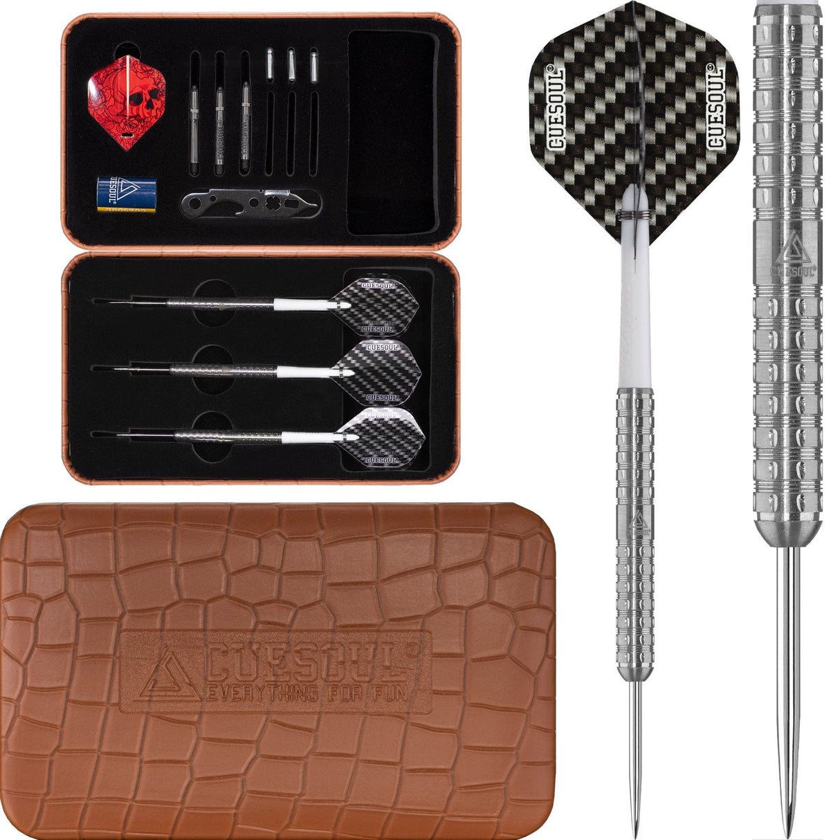 *Cuesoul - Steel Tip Tungsten Darts - Swift - Silver 22g