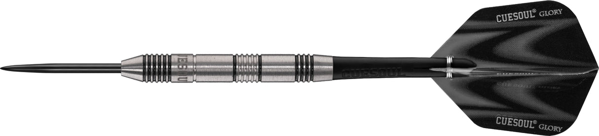 *Cuesoul - Steel Tip Tungsten Darts - Glory - Black Grooves - Micro Grip