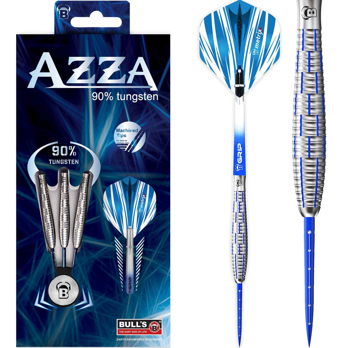 BULL'S Azza Darts - Steel Tip - Blue 24g