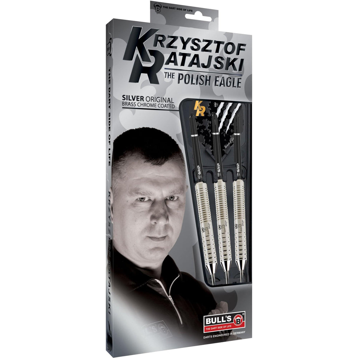 BULL'S Krzysztof Ratajski Darts - Steel Tip - The Polish Eagle - Brass - Silver
