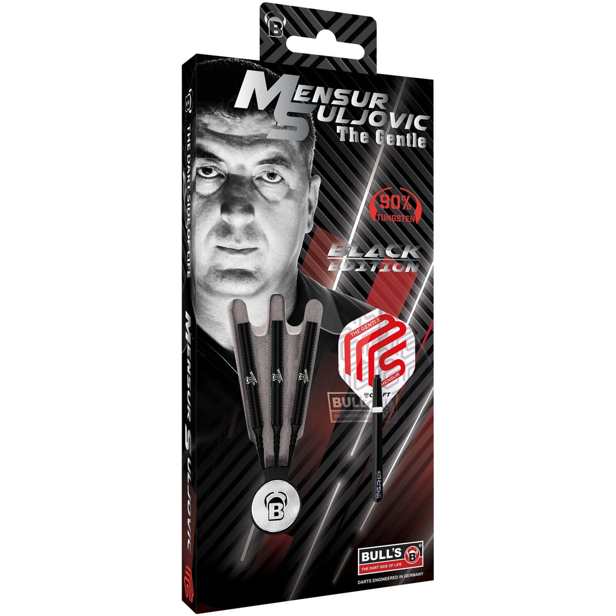 *BULL'S Mensur Suljovic Darts - Soft Tip - Black Edition 18g