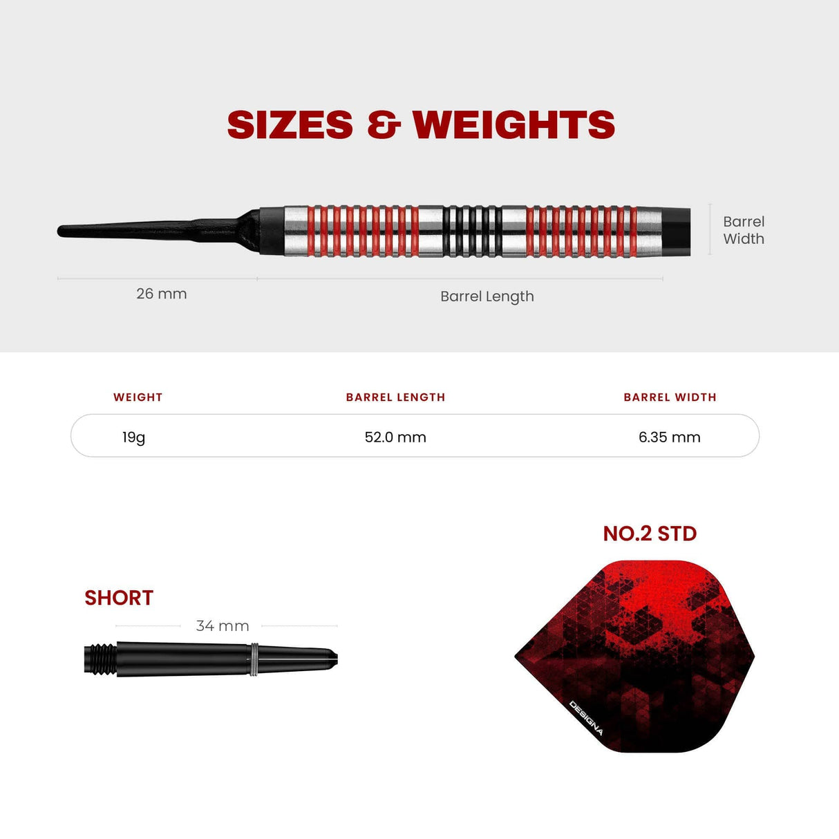 Designa Vampires V2 Darts - Soft Tip - M2 19g