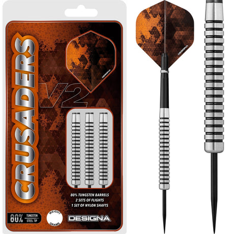 *Designa Crusader V2 Darts - Steel Tip - M2 21g