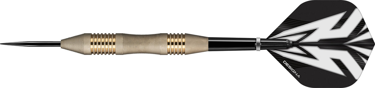 *Designa Mako Darts - Steel Tip Electro Brass - Micro Grip - Silver