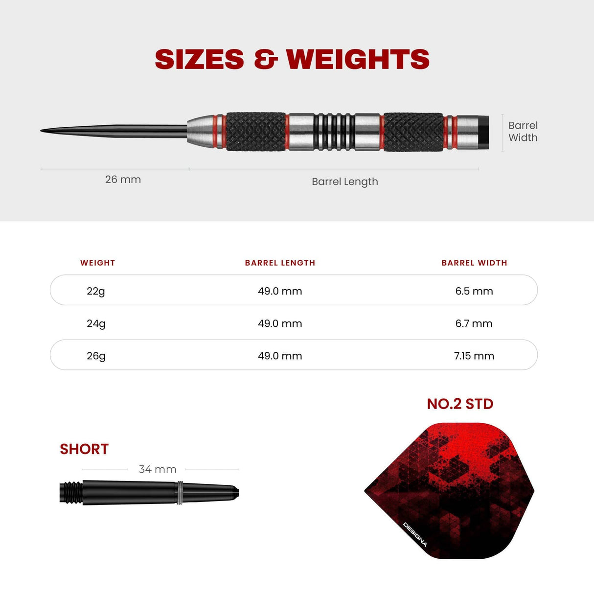 Designa Vampires V2 Darts – Stahlspitze – M1